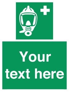 Custom sign safe condition Emergency escape breathing device